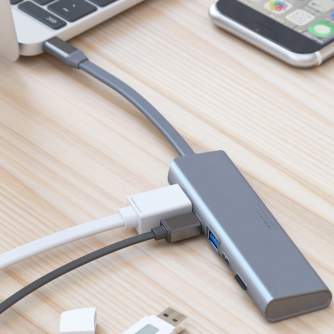 Docks & HUB - Allocacoc Docking HUB USB-C Grijs - quick order from manufacturer