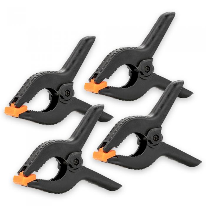 Turētāji - Caruba Background Clamp Black/Orange Small (4 pieces) - ātri pasūtīt no ražotāja