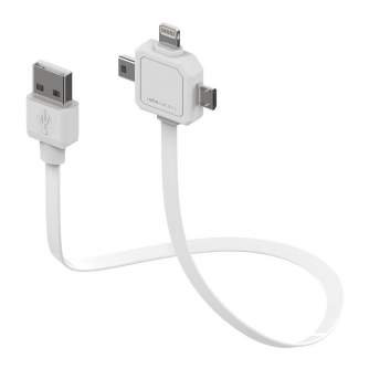 Cables - Allocacoc Power USB Cable 3-in-1 80cm White - quick order from manufacturer