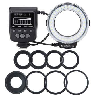 Flashes On Camera Lights - Meike FC-100 Ring Flash for Shadow-Free Close-Up Photography - quick order from manufacturer