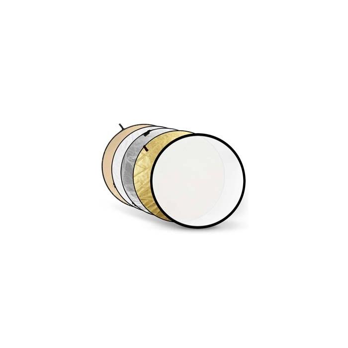 Saliekamie atstarotāji - Godox 5 in 1 Reflectiescherm Goud, Zilver, Soft Gold, Wit, Transparant 80cm RFT 06 8080 - быстрый заказ