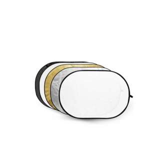 Foldable Reflectors - Godox 5-in-1 Gold, Silver, Black, White, Transparant Reflector disc - 100x150cm - quick order from manufacturer