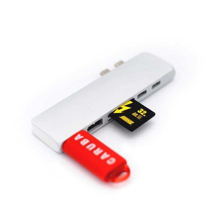 New products - Caruba Duo Hub voor USB-C Grijs - quick order from manufacturer