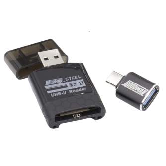 Card Reader - Hoodman Steel Superspeed SD/Micro SD UHS-II Enabled Card Reader - quick order from manufacturer