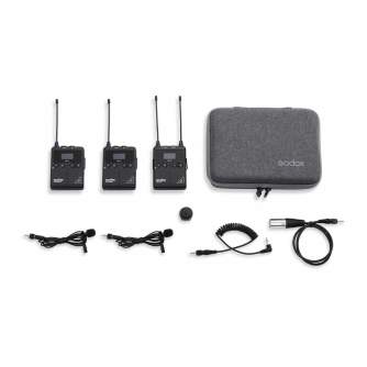 Bezvadu audio sistēmas - Godox UHF Wireless & Lavalier Microphone dubbelkit (2x TX1 /1x RX1 /2x LMS-12 - ātri pasūtīt no ražotāja