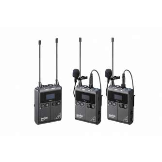 Wireless Audio Systems - Godox UHF Wireless & Lavalier Microphone dubbelkit (2x TX1 /1x RX1 /2x LMS-12 - quick order from manufacturer