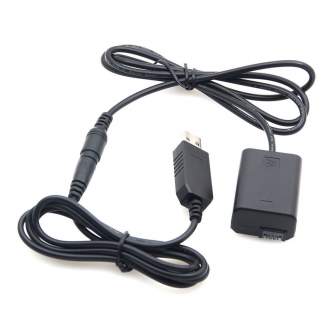 DC adapteriai - Caruba Sony NP-FW50 Full Decoding Dummy Battery + 5V 2A single USB cable - быстрый заказ от производителя