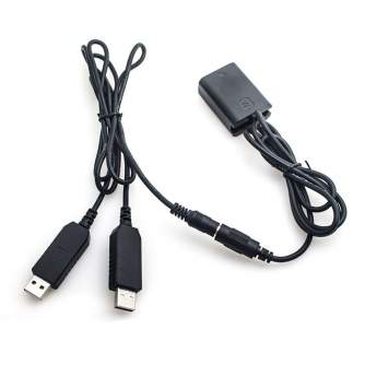 Dummy Batteries & DC Couplers - Caruba Sony NP-FW50 Full Decoding Dummy Battery + 5V 2A dual USB cable - quick order from manufacturer