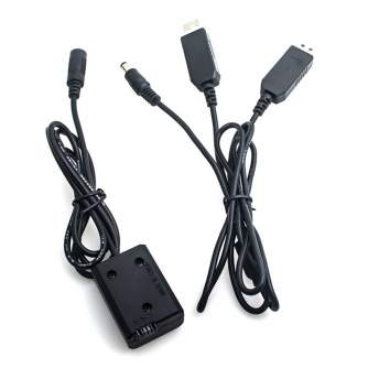 DC adapteriai - Caruba Sony NP-FW50 Full Decoding Dummy Battery + 5V 2A dual USB cable - быстрый заказ от производителя