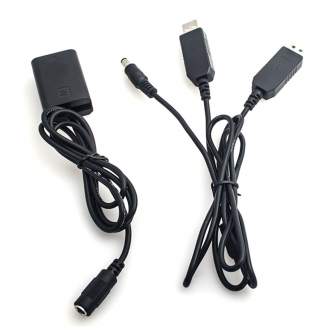 Dummy Batteries & DC Couplers - Caruba Sony NP-FW50 Full Decoding Dummy Battery + 5V 2A dual USB cable - quick order from manufacturer