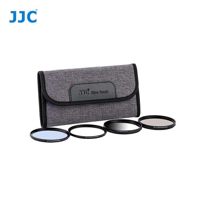 Filter Case - JJC FP-K4S Grey Filter Pouch holds 4 filters up to 58mm - quick order from manufacturer