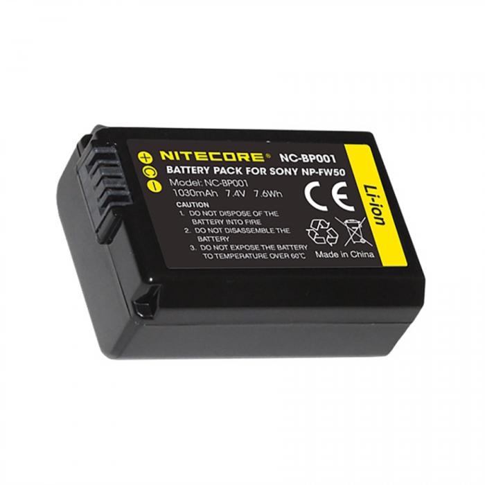 Sortimenta jaunumi - Nitecore NC-BP001 Battery (Sony NP-FW50) 1030mAh - ātri pasūtīt no ražotāja