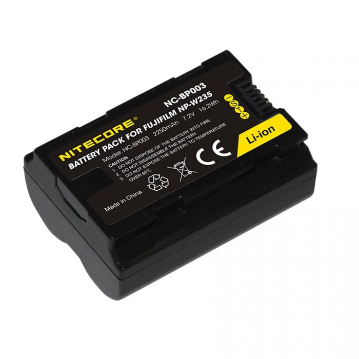 Sortimenta jaunumi - Nitecore NC-BP003 (Fuji NP-W235 Battery) 2250mAh - ātri pasūtīt no ražotāja