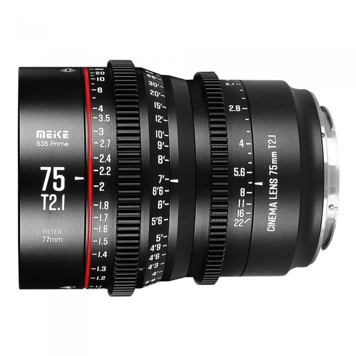 CINEMA видео объективы - Meike MK 75mm T2.1 Canon EF-Mount S35 - быстрый заказ от производителя