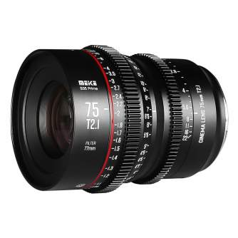 CINEMA видео объективы - Meike MK 75mm T2.1 Canon EF-Mount S35 - быстрый заказ от производителя