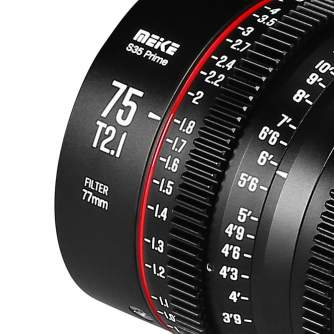 CINEMA видео объективы - Meike MK 75mm T2.1 Canon EF-Mount S35 - быстрый заказ от производителя