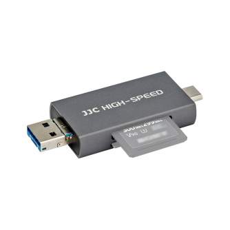 New products - JJC CR-UTC4AC USB 3.1 Card Reader Grey - quick order from manufacturer