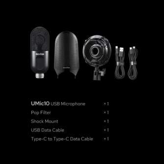 Podcast Microphones - Godox USB Condenser Microphone Umic10 - quick order from manufacturer