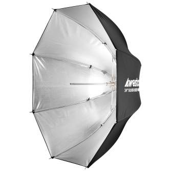 Umbrellas - Westcott Deep Umbrella - Silver Bounce (24") - quick order from manufacturer