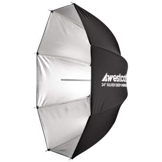 Foto lietussargi - Westcott Deep Umbrella - Silver Bounce (24") - ātri pasūtīt no ražotāja