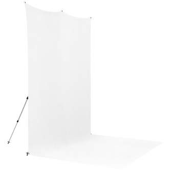 Background Set with Holder - Westcott X-Drop Pro Kreukbestendige Background Kit - High Key White Sweep (8 x 13) - quick order from manufacturer