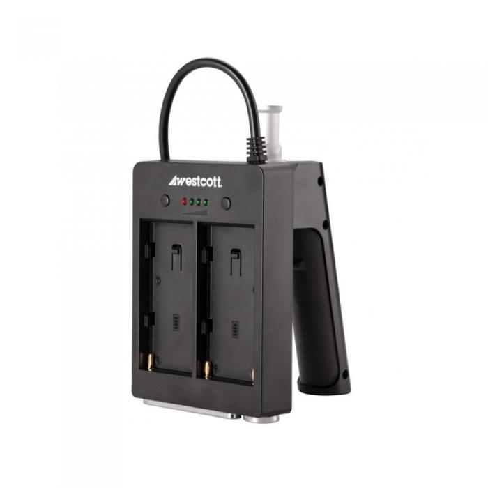 LED lamp AC Adapters - Westcott L60-B Battery Grip with NP-F Adapter - quick order from manufacturer