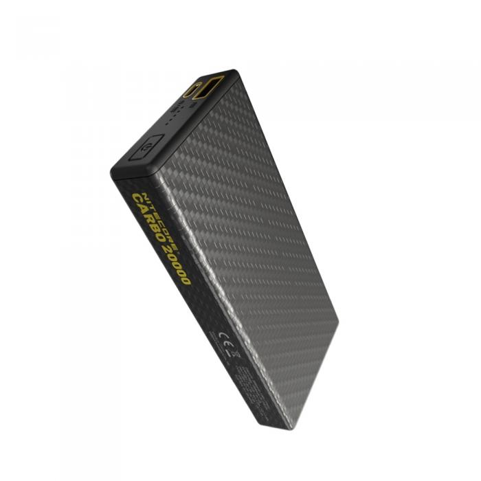 Portatīvie akumulatori - Nitecore Carbo20000 Carbon Fiber Energy Brick Power Bank - ātri pasūtīt no ražotāja