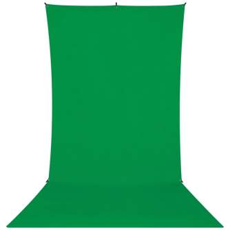 Fonu komplekti ar turētāju - Westcott X-Drop Wrinkle-Resistant Backdrop Kit - Green Screen Sweep (5 x 12) - быстрый заказ от про