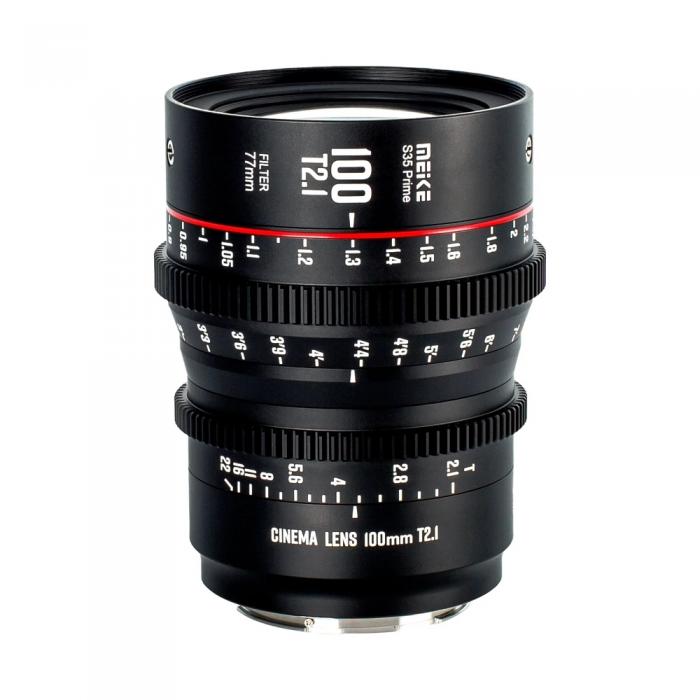 CINEMA видео объективы - Meike Prime 100mm T2.1 Cine Lens for Super 35 Frame Cinema Camera System PL Mount MK-100T2.1 S35 PL - б