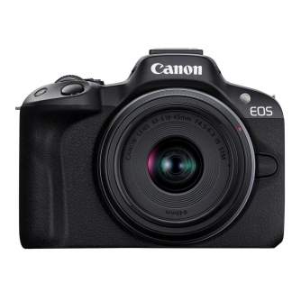 Mirrorless Cameras - Canon EOS R50 + RF-S 18-45mm F4.5-6.3 IS STM (Black) - buy today in store and with delivery