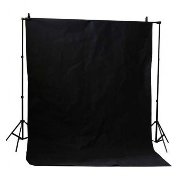 Vairs neražo - BRESSER BR-D26 Background System + Background Cloth 3 x 6m Black