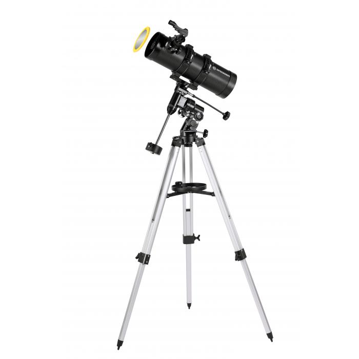 Teleskopi - BRESSER Pluto 114/500 EQ3 Reflector Telescope with Smartphone Adapter & Solar - быстрый заказ от производителя