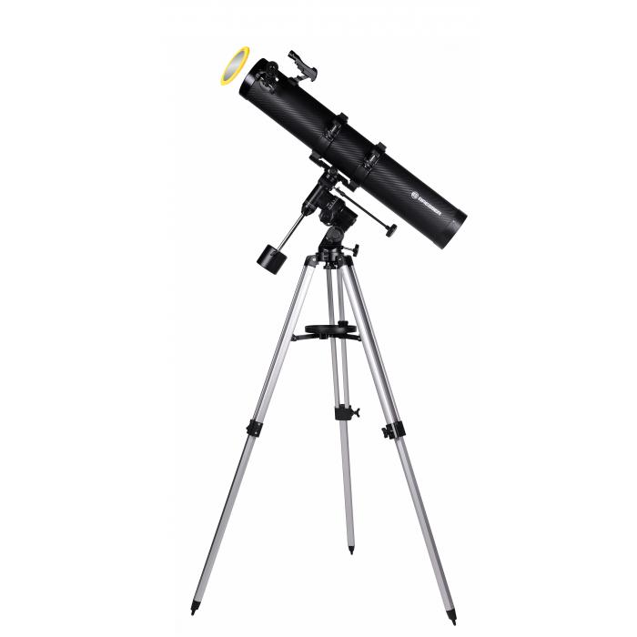 Telescopes - BRESSER Galaxia 114/900 EQ3 Reflector Telescope with Smartphone Adapter & Solar - quick order from manufacturer