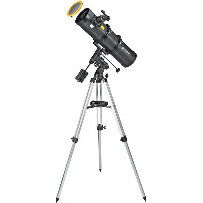 Telescopes - BRESSER Pollux-I 150/750 EQ3 Reflector Telescope with Smartphone Adapter & Solar Filter - quick order from manufacturer