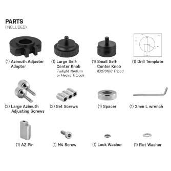 Telescopes - Bresser EXPLORE SCIENTIFIC Precision AZ Adjuster for iEXOS-100 Mount - quick order from manufacturer