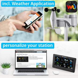 Weather Stations - BRESSER WIFI ClearView Weather Station with 7-in-1 Sensor - quick order from manufacturer