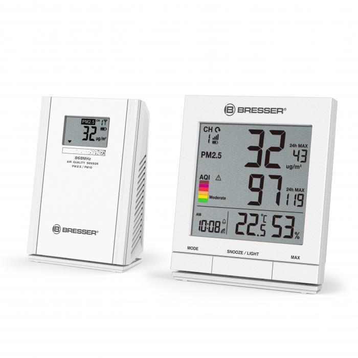 Weather Stations - BRESSER PM2.5 / PM10 Particulate meter with wireless sensor - quick order from manufacturer