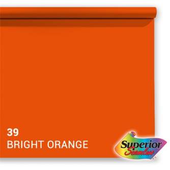 Backgrounds - Superior Background Paper 39 Bright Orange 1.35 x 11m - quick order from manufacturer