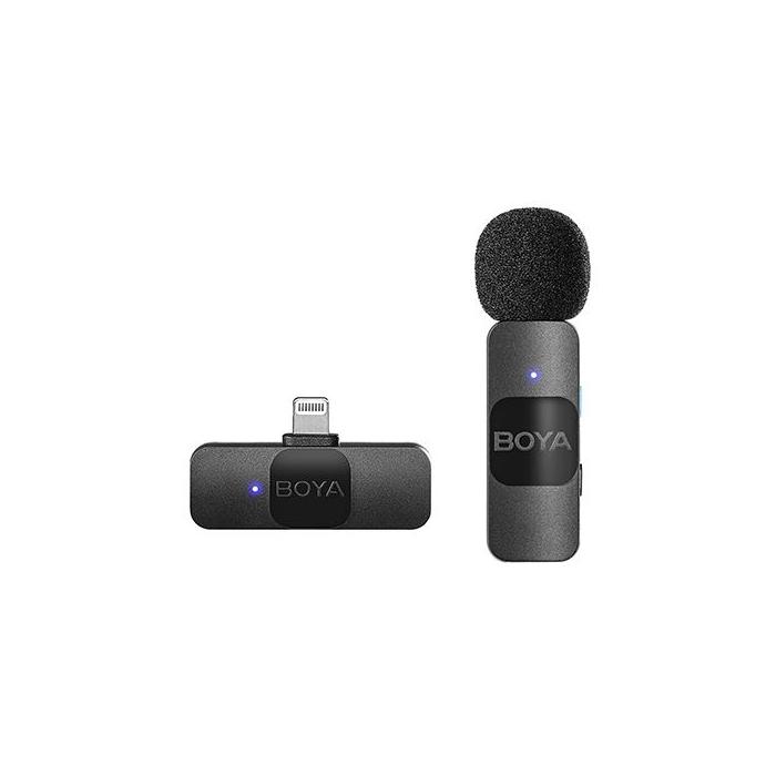 Wireless Lavalier Microphones - Boya Ultra Compact Wireless Microphone BY-V1 for iOS - buy today in store and with delivery
