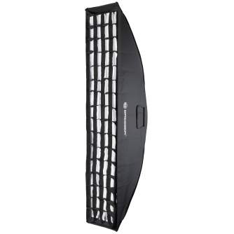 Софтбоксы - BRESSER SS-9 Softbox High Grade 30x120cm with Grid - быстрый заказ от производителя