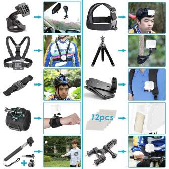 Sporta kameru aksesuāri - Neewer 50in1 Action Camera Accessory Kit For GoPro - perc šodien veikalā un ar piegādi