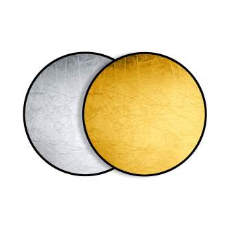 Foldable Reflectors - BRESSER BR-TR5 2-in-1 collapsible Reflector gold/silver 110cm round - quick order from manufacturer