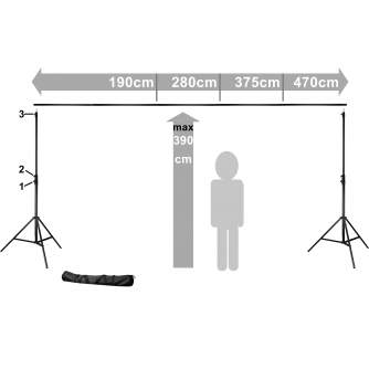 Background holders - BRESSER BR-D45 PRO-1 Backgroundsystem 380 x 450 cm - quick order from manufacturer