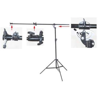 Statīvi apgaismojumam - BRESSER BR-RH400 Lightstand with Swifel Arm / Reflector holder - ātri pasūtīt no ražotāja