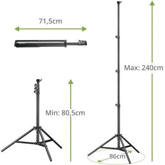 Light Stands - BRESSER 3x BR-TP240 PRO-1 tripod (240 cm) + bag - quick order from manufacturer