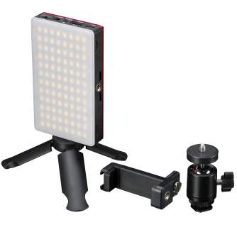 LED Phone Light - BRESSER Pocket LED 9 W Bi-Colour continuous Panel Light for on-the-go Use and - quick order from manufacturer