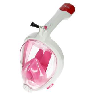 Zemūdens foto - Caruba Full Face Snorkel Mask Swift - Foldable + Action Cam Mount (Pink - L/XL) - ātri pasūtīt no ražotāja