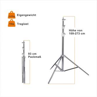 Boom statīvi - Walimex pro lampu statīvs 270 cm Heavy Duty - ātri pasūtīt no ražotāja