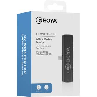 Bezvadu piespraužamie mikrofoni - BOYA BY-WM4 PRO RXU / 2.4G WIRELESS PLUG-IN RECEIVER / FOR TYPE-C DEVICES BY-WM4 PRO RXU - ātri pasūtīt no ražotāja