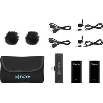 Videokameru mikrofoni - BOYA BY-XM6-S4 - 2.4GHZ DUAL-CHANNEL WIRELESS MICROPHONE FOR IOS/LIGHTNING - ātri pasūtīt no ražotāja